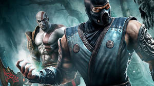 Sub-zero And Kratos Wallpaper