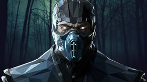 Sub-zero In Vibrant Polygonal Art Wallpaper