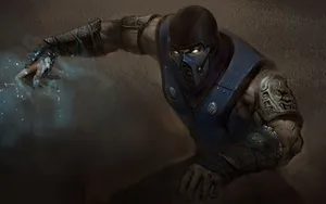 Sub-zero, Mortal Kombat's Icy Assassin, Strikes In Action Wallpaper
