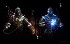 Sub-zero: The Icy Ninja Of Mortal Kombat Wallpaper
