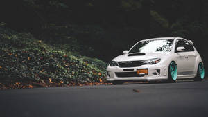 Subaru Impreza Mint Green Rims Wallpaper