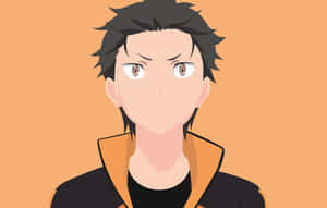 Subaru Natsuki In A Dramatic Stance Wallpaper