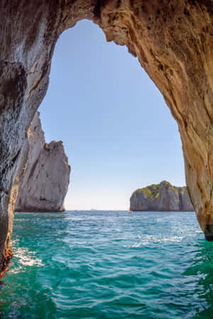 Sublimely Serene Azure Blue Wallpaper