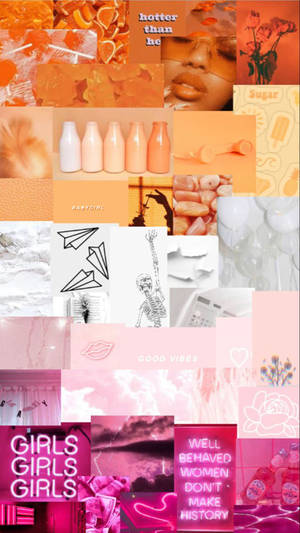 Subtle Lesbian Aesthetic Mood Board Wallpaper