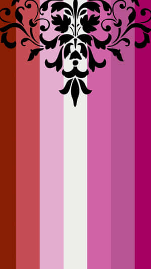 Subtle Lesbian Flag Design Wallpaper