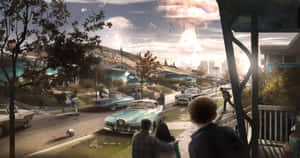 Suburban Nuclear Explosion Wallpaper