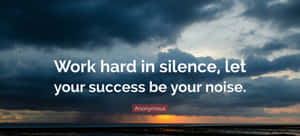 Success Noise Quote Beach Sunset Wallpaper