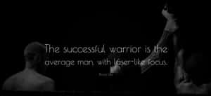 Successful Warrior Focus Quote Bruce Lee Wallpaper