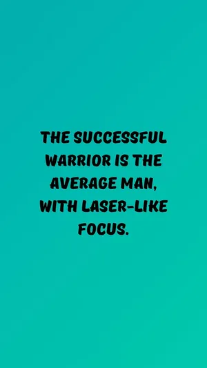 Successful Warrior Focus Quote Wallpaper