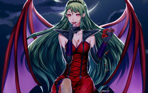 Succubus Eating A Heart Wallpaper