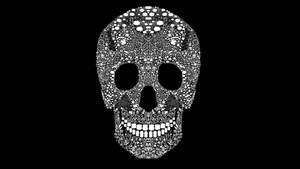 Sugar Skull On Black Wallpaper