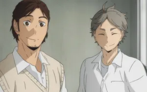 Sugawara Koshi Showing Intense Focus During A Volleyball Match Wallpaper