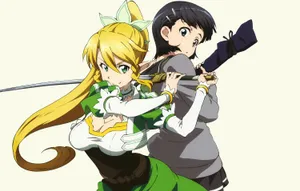 Suguha Kirigaya Looking Thoughtful In A Stunning Illustration Wallpaper