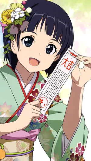 Suguha Kirigaya Posing With Sword Wallpaper