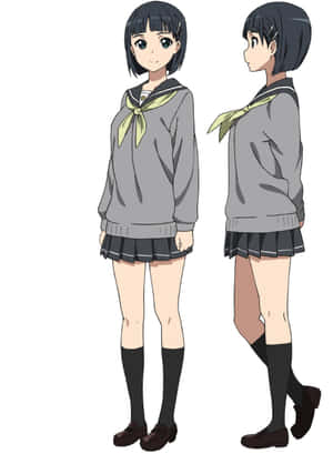 Suguha Kirigaya Striking A Confident Pose Wallpaper