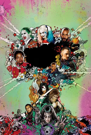 Suicide Squad Colorful Collage Artwork Wallpaper