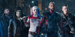 Suicide Squad Team Rainy Night Wallpaper