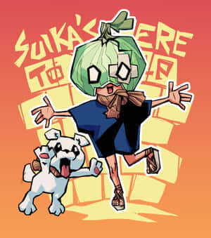 Suikaand Dog Artwork Wallpaper