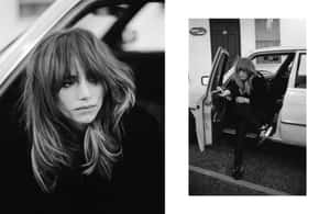 Suki Waterhouse Blackand White Portraits Wallpaper