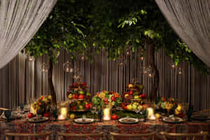 Sukkot Festival Feast Setup Wallpaper