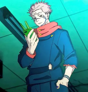 Sukuna_ Anime_ Character_ Holding_ Walkie_ Talkie Wallpaper