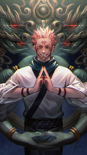 Sukuna Domain Expansion Technique Jujutsu Kaisen Phone Wallpaper