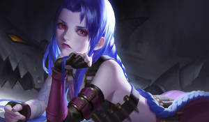 Sulking Jinx With Fishbones Wallpaper