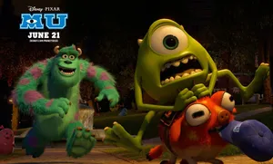 Sulley & Mike Quirky Poster Wallpaper