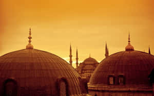 Sultan Ahmed Mosque Sunset Nearby Domes Wallpaper