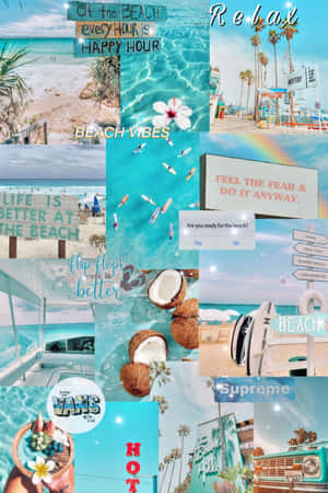 Summer Beach Collage Aesthetic.jpg Wallpaper