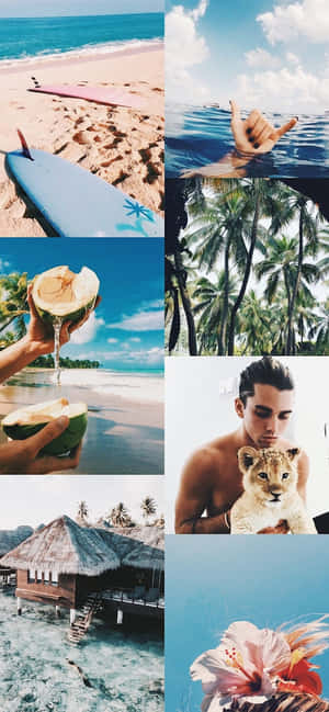 Summer Beach Vibes Collage.jpg Wallpaper