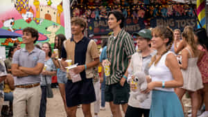 Summer Carnival Friends Hanging Out Wallpaper