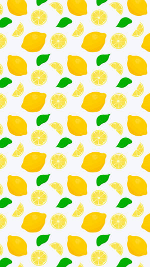 Summer Iphone Lemon Pattern Wallpaper