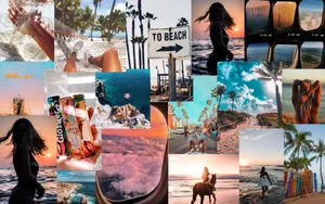 Summer Vibes Collage Wallpaper