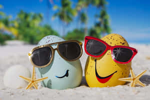 Summertime Cute Eggs Wallpaper