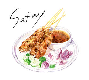 Sumptuous Chicken Satay - A Tasty Southeast Asian Delicacy Wallpaper
