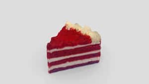 Sumptuous Slice Of Red Velvet Cake Wallpaper