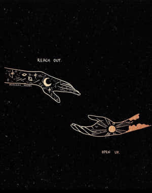 Sun And Moon Embrace In Harmony Wallpaper