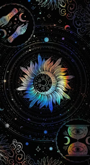 Sun And Moon Tarot Symbolism Wallpaper