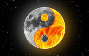 Sun And Moon Yin Yang Wallpaper