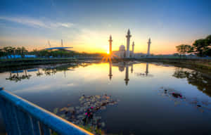 Sun Rays Within Shah Mosque Wallpaper