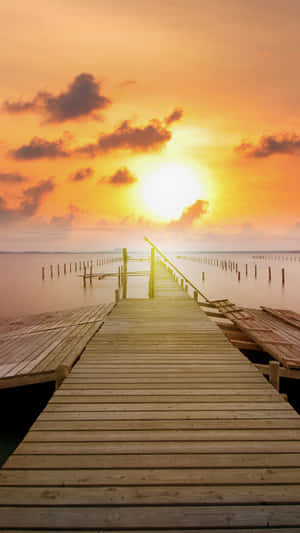 Sun Rise Over Beach Wallpaper