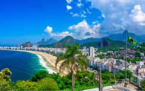 Sun-soaked Brazilian Beach Scenery Wallpaper