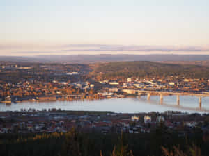 Sundsvall Cityscapeat Dusk Wallpaper