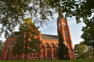 Sundsvall Red Brick Church Wallpaper