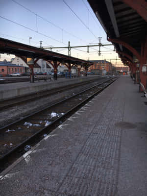 Sundsvall Train Station Dusk Wallpaper