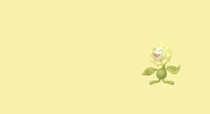 Sunflora On Light Yellow Background Wallpaper