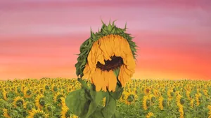 Sunflower Boy At Sunset Wallpaper