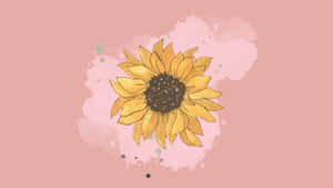 Sunfloweron Pink Aesthetic Background Wallpaper