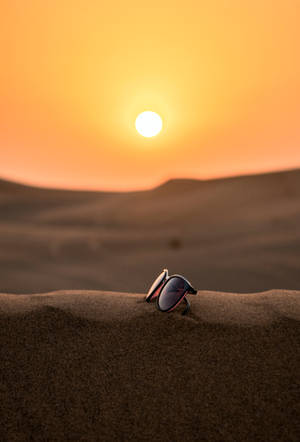 Sunglasses On Sand Summer Iphone Wallpaper